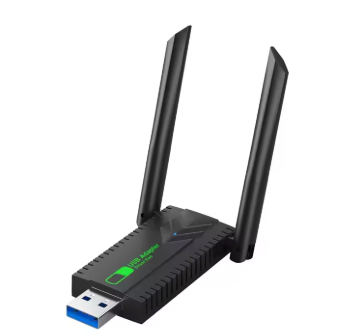 Adaptado USB WiFi de 1300Mbps con antena, receptor Dongle Wi-Fi de doble banda 2,4G + 5Ghz, USB 3,0, controlador de tarjeta de red inalámbrica de alta velocidad